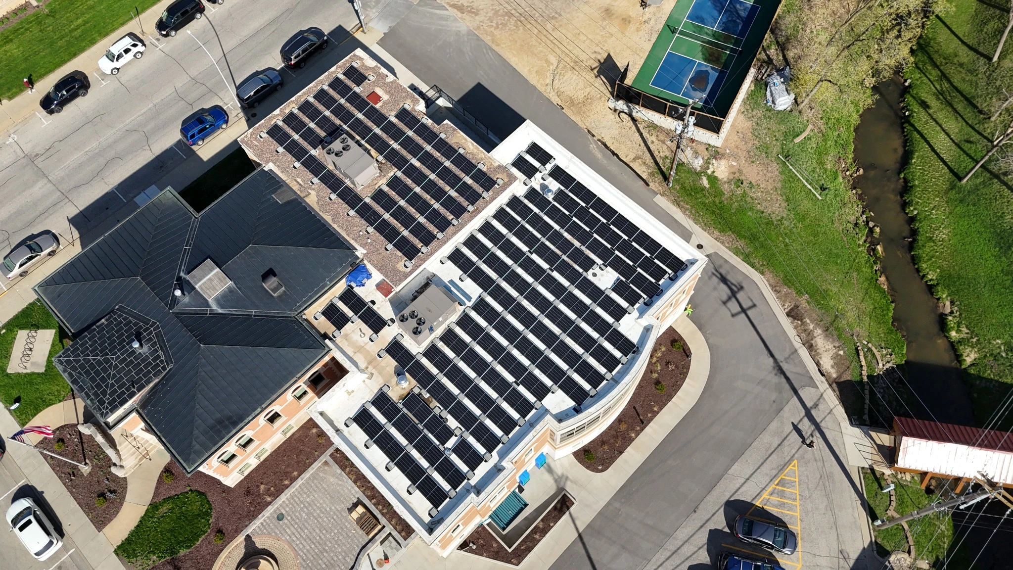 Sparta Library rooftop solar installation in Sparta, Wisconsin